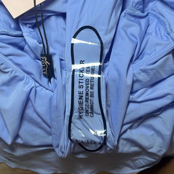 Oh Polly Halterneck Cut-Out Mini Dress Periwinkle Blue - Picture 9 of 11